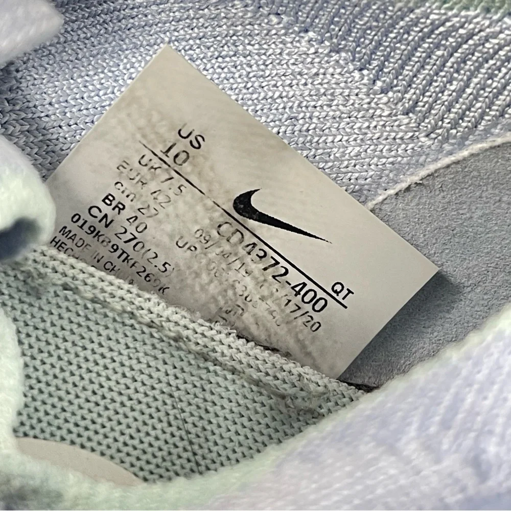 Nike React Infinity Run Flyknit Hydrogen Blue Womens 10 Nike React Infinity Run
